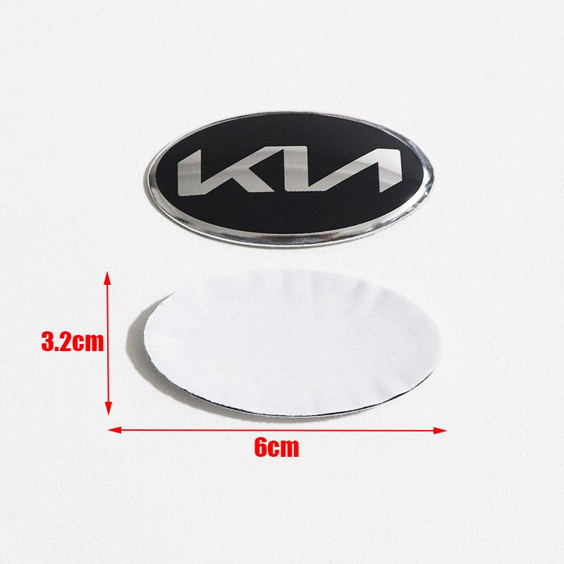 1Pc 3D Aluminium Car Steering Wheel Center Emblem Badge Sticker Decal for K2 K3 K5 KX5 GT Forte Rio Optima Sorento Accessories