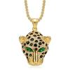 Vintage Stainless Steel Leopard Head Pendant Necklace Gothic Hip Hop Classic Animal Necklaces for Men Fashion Party Jewelry Gift