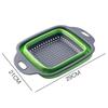 Foldable Round Vegetable & Fruit Washing Basket with Drain