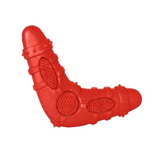 

Dog Teething Toy with Cowhide Scent Natural Chew Attraction Bite-Resistant Silicone Oral Care D