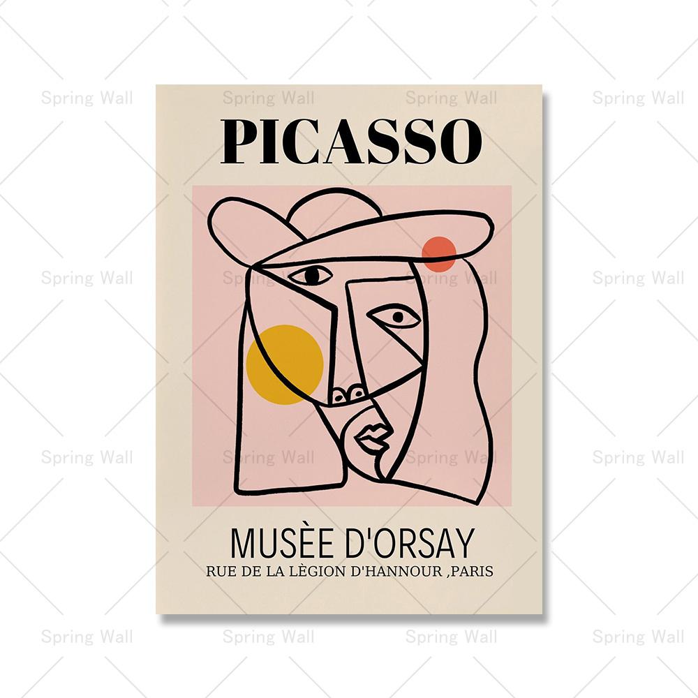 

Абстрактное лицо женщины Пикассо Настенное искусство Энди Уорхол Холст Живопись Скандинавские Постеры и Принты Настенные картины для декора гостиной 21x30cm No Framed