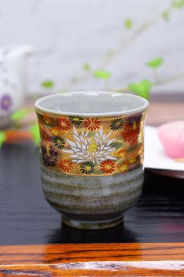 Kutani Tee Echte Keramik Japanisch Hergestellt in Japan Teetasse, Stilvoll, Ware, Tasse, Blumen, Teetasse, Marke, Geschirr,