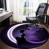 1pc Moon Fairy Office Round Area Rug, Indoor Mat Suitable ForOffice, Under Office Chairs Bedroom Living Room Home Decor, Room Deco T139