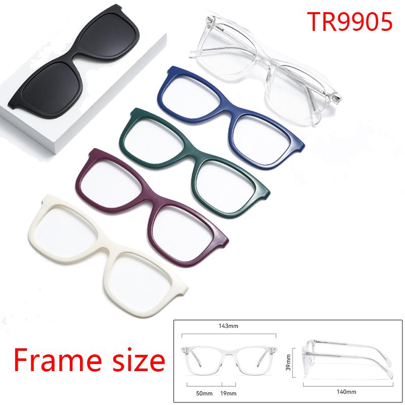 

Магнитные накладные линзы Очки для близорукости Регулируемые градусы Очки Рецептурные линзы Солнцезащитные очки Прозрачная квадратная оправа 6 IN 1 no box