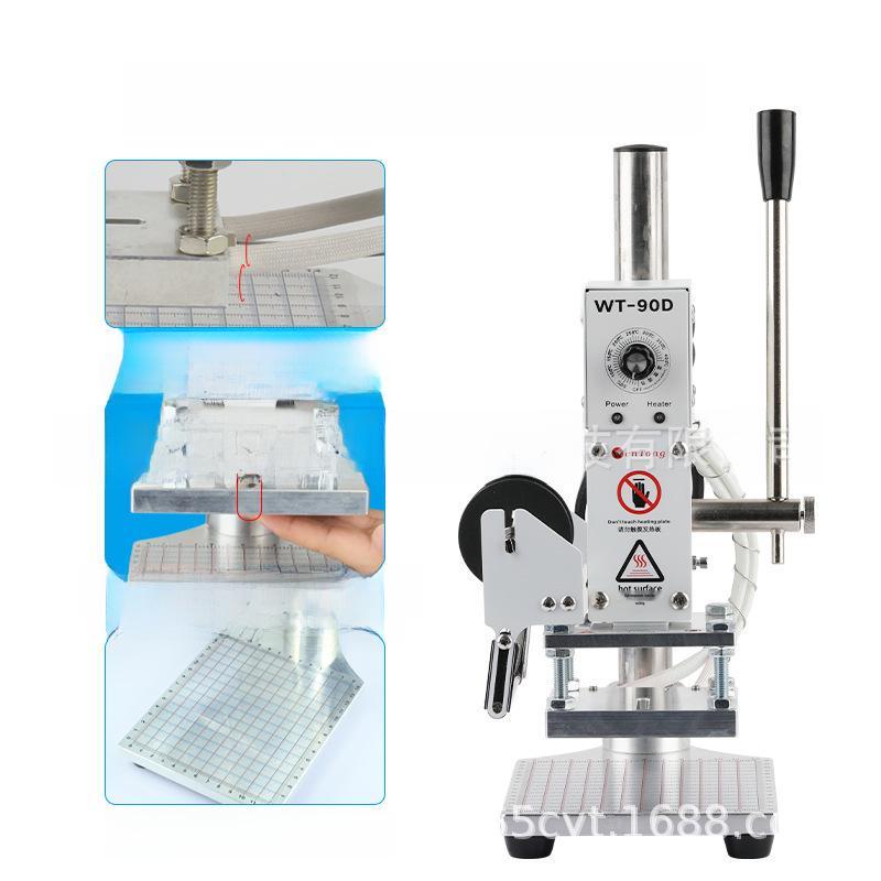 Compact Manual Leather Embossing Machine for PU Branding and Packaging Logos