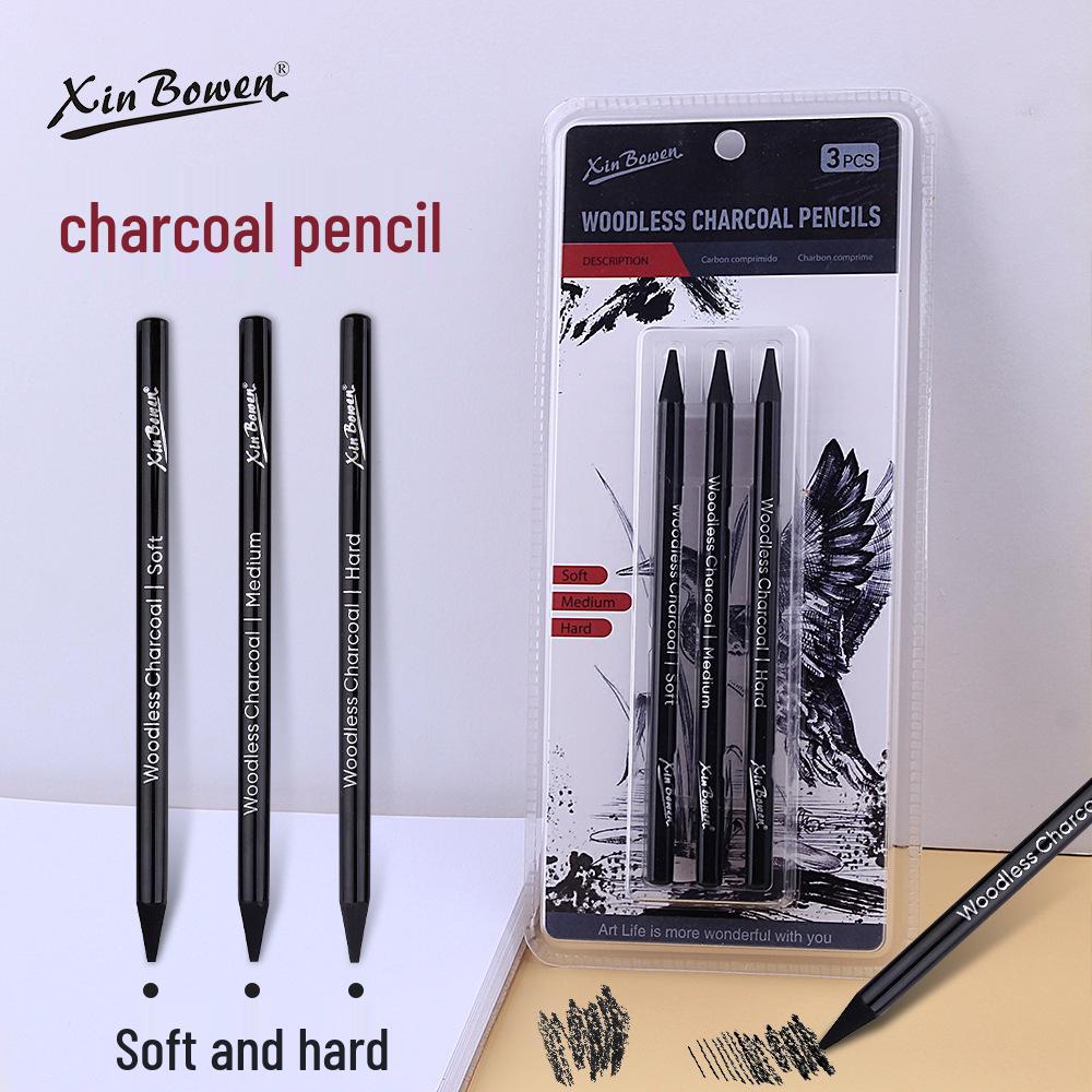 3-Piece Set Soft Medium Hard Sketching Pencils for Students & Artists