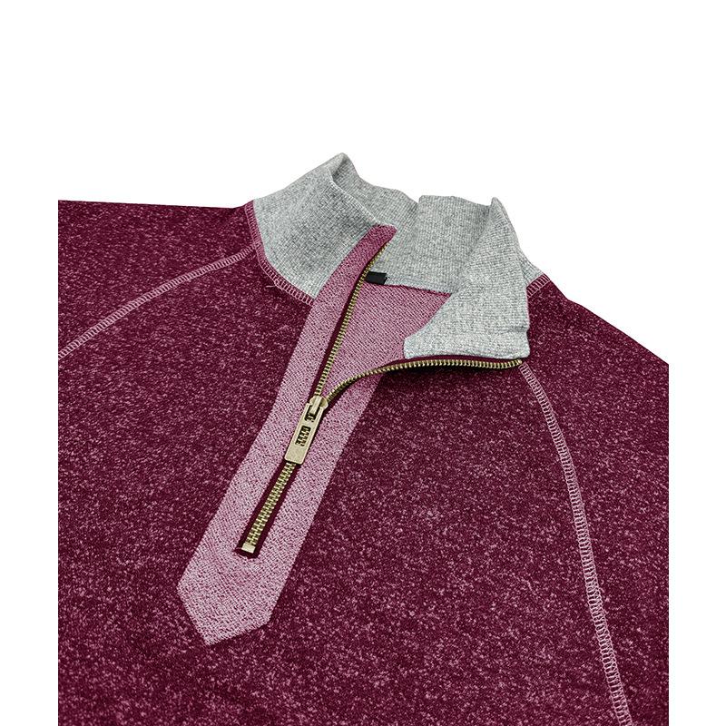 Men Slim Fit Long Sleeve Henley Zip Up Pullover Casual Daily Sweatshirt