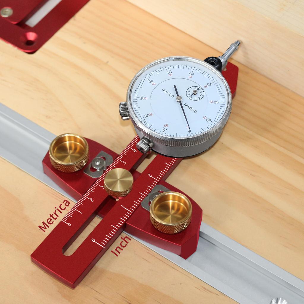 Table Saw Alignment Gauge Jig Guide with Dial Indicator For Aligning Calibrating Work Shop Machinery Like Table Saws Band Saws