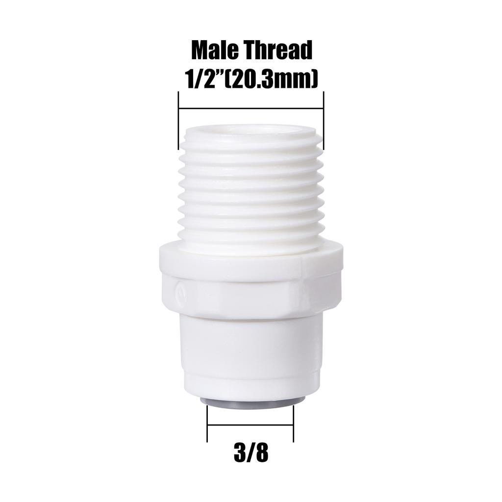 10Pcs Straight RO Water Fitting Male Female Thread 1/4 3/8 Coupling Hose Pipe Connector Water Filter Reverse Osmosis Parts New