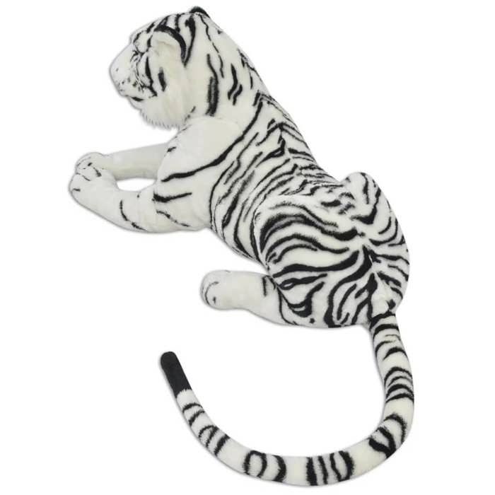 Kosedyr tiger - vidaXL - XXL - Hvit med striper - 146 x 40 cm - For barn fra 3 år