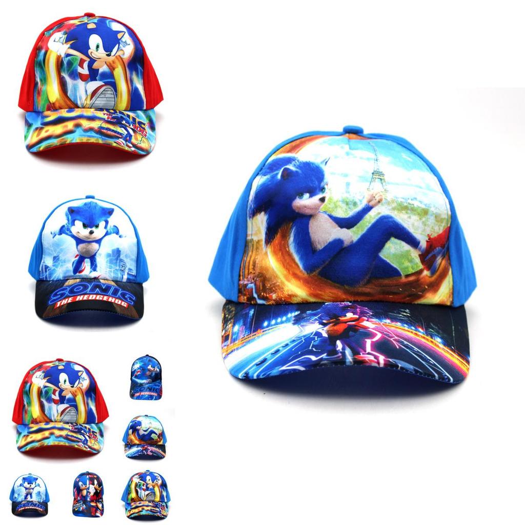 Sonic The Hedgehog Kinder Verstellbare Baseballkappe Feuchtigkeitsabsorbierende Baumwolle Sonnenschutzhut