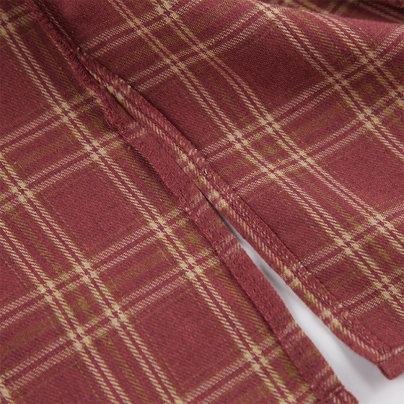 Chemises à carreaux vintage décontractées pour femmes, blouse ample à manches longues boutonnée sur le devant, printemps, surdimensionnée, classique, hauts high street