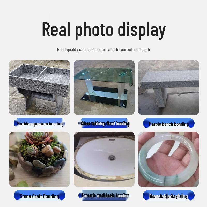 Stone Adhesive for Marble, Porcelain Tiles, Sinks, and Glass Aquariums