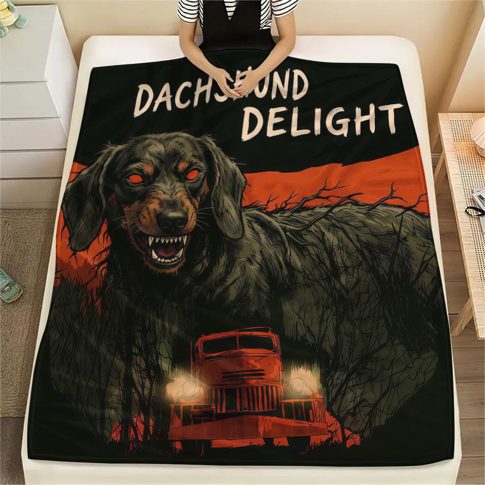 Dark and Terrifying Animals Print Flannel Blanket,High quality Comfortable for All Seasons,Home Decor,Warmth and Comfort,Perfect for Christmas Gifts