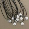 Muschel Anhänger Halsband Armband Verstellbar Schwarzes Seil Choker Halskette Schmuck Hals Schlüsselbeinkette