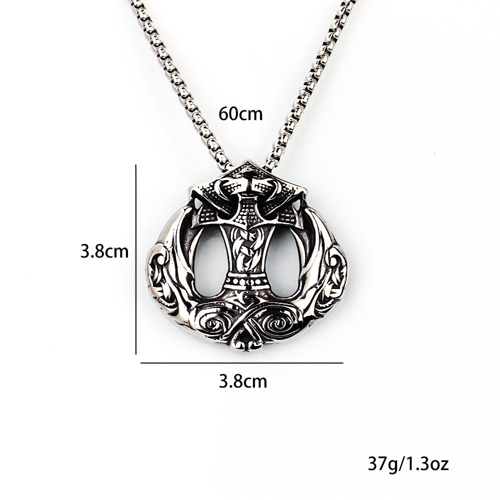 Necklace Anchor Men's and Women's Heads Viking Culture Pendant