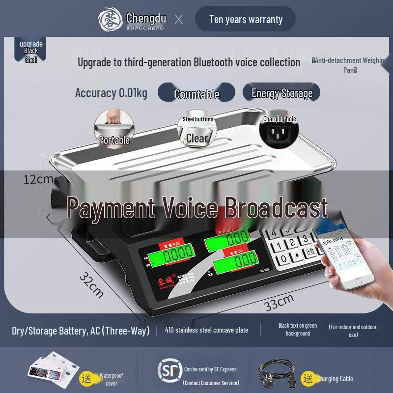 Rongcheng Small Commercial Electronic Scale for Kitchen and Market Use