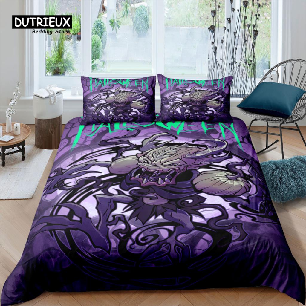 

Home Living Luxury 3d Halloween Bedding Set Duvet Cover Set Pillowcase Kids Bedding Set Queen and King EU/US/AU/UK Size EU single(135x200cm)
