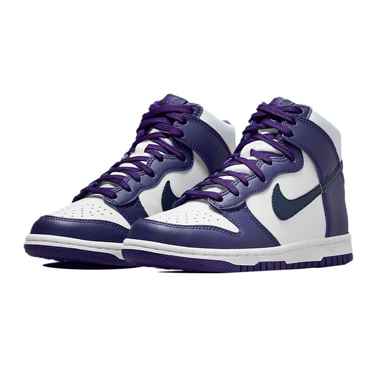 Nike Dunk High GS White Midnight Navy Kids Sneakers Purple Electro-Purple DH9751-100