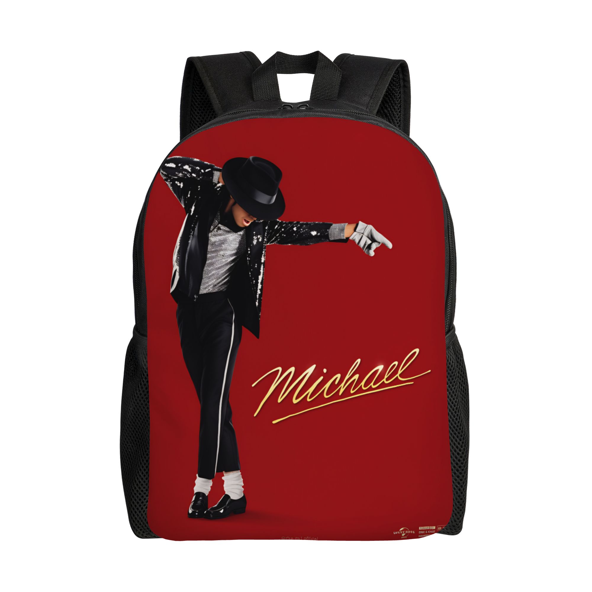 Michael Jackson King of Pop MJ Rucksack Trainingsrucksäcke Damen Herren Bunt Groß Schulrucksäcke Streetwear Rucksack (as the picture,as picture)