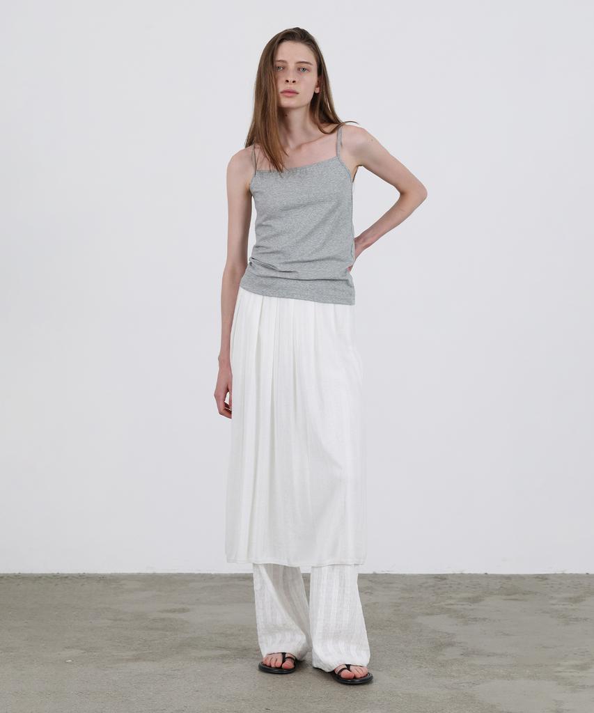 Leuba Layered Slim Boots Cut Pants - White
