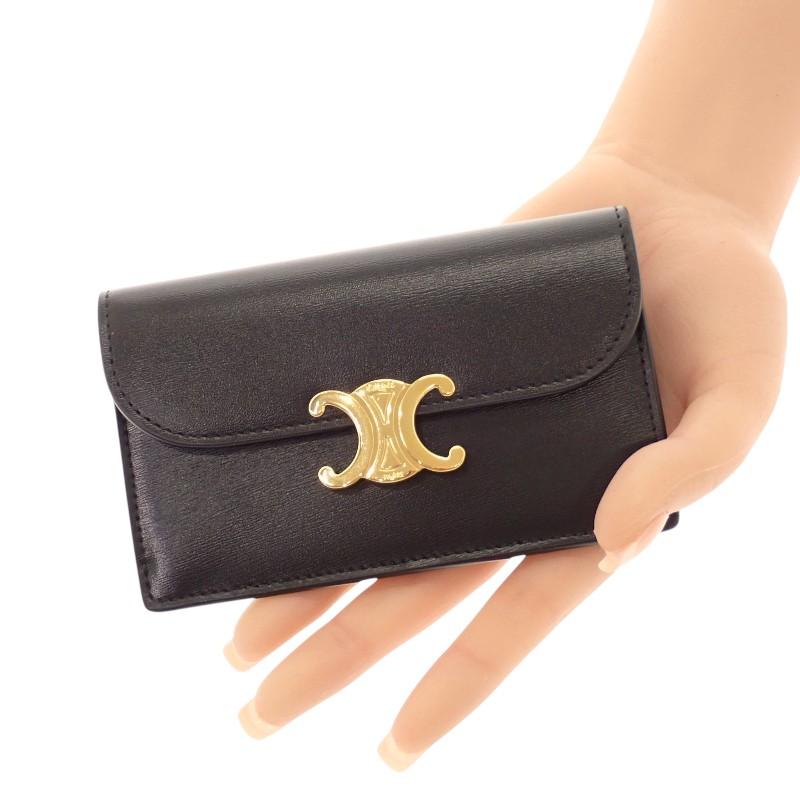 CELINE  10P073DPV.38NO Coin case black Calfskin Women