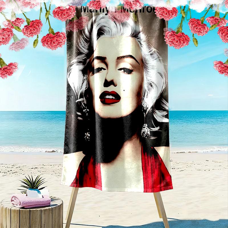 Asciugamano da Spiaggia con Stampa di Marilyn Monroe, Asciugamano Grande Morbido ad Asciugatura Rapida per Spiaggia Campeggio Nuoto