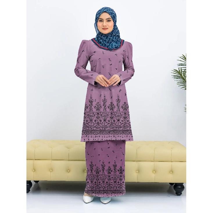 2025 New Diamond Pattern Pahang Kurung Women Muslim Suit Comfortable Breathable Elegant Fashion Women Pahang Kurung
