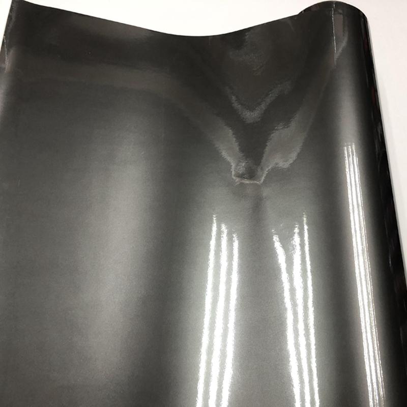 Gloss Metallic Gunmetal Vinyl Wrap Candy Glossy Grey Car Film Sticker With Air Bubble Auto Motorcycle Wrapping Covering Foil