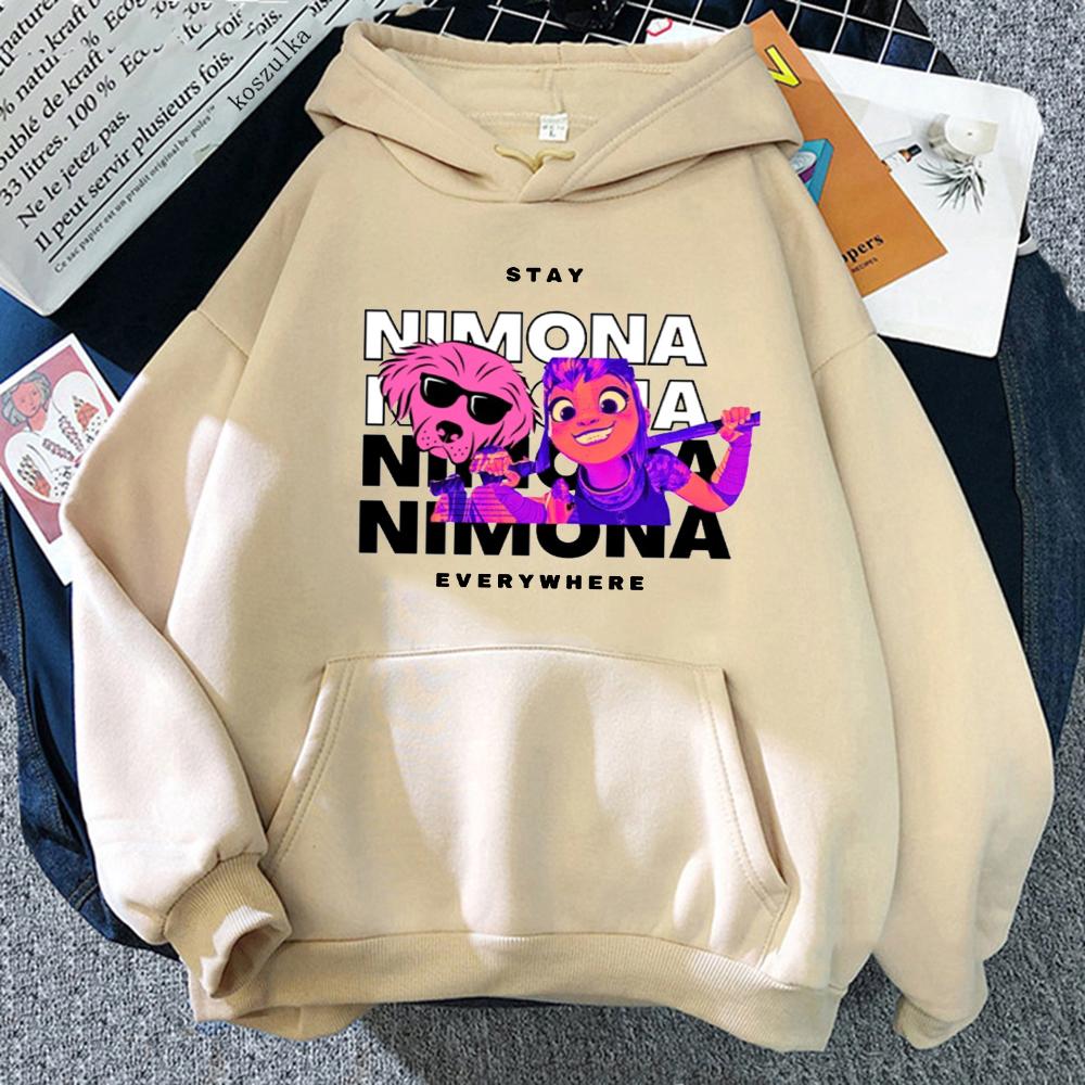 

Nimona Толстовка с капюшоном Мода Женщины Harajuku Graphic Kawaii Толстовки Унисекс Осень Зима Смешные Аниме Мультфильм Пуловеры Толстовки