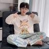 Jungen Baumwoll-Pyjama-Set Langarm Cartoon-Print Nachtwäsche Kinder Teenager 8 Jahre
