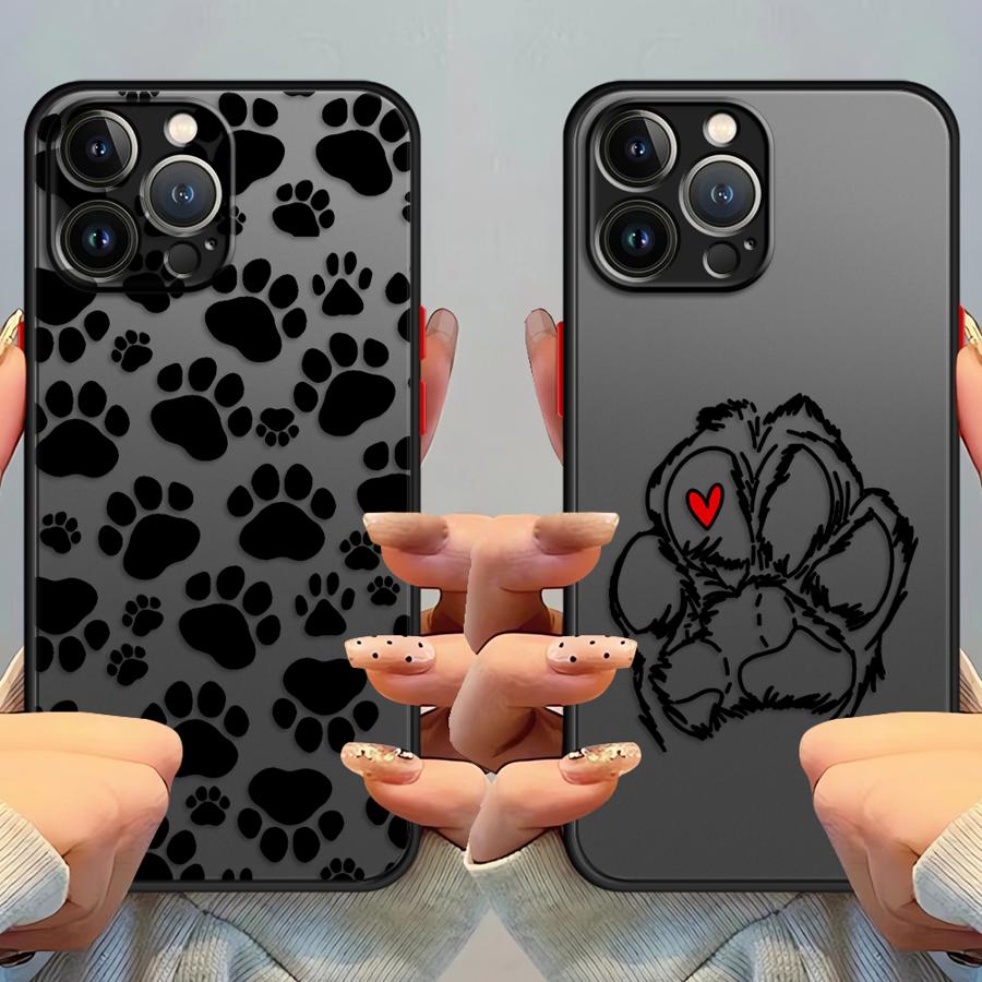 Case for iPhone 17 Pro Max 11 Air XS XR 14 12 16 Plus 7 8 SE 15 13 Mini Funda Back Phone Cover Cute Pet Paw Prints