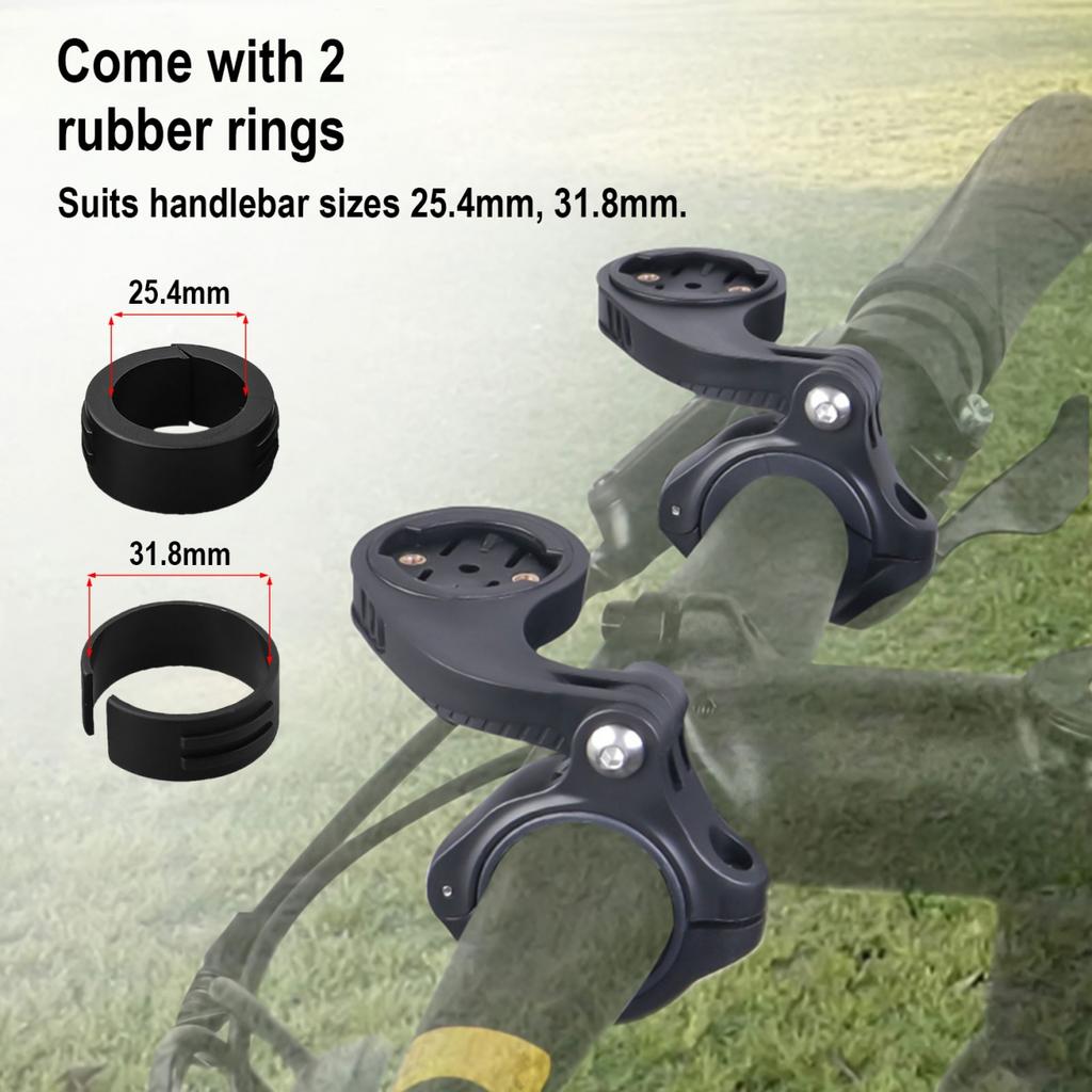 Black Plastic Bicycle Handlebar Conversion Spacer 25 4mm to 31 8mm Adapter