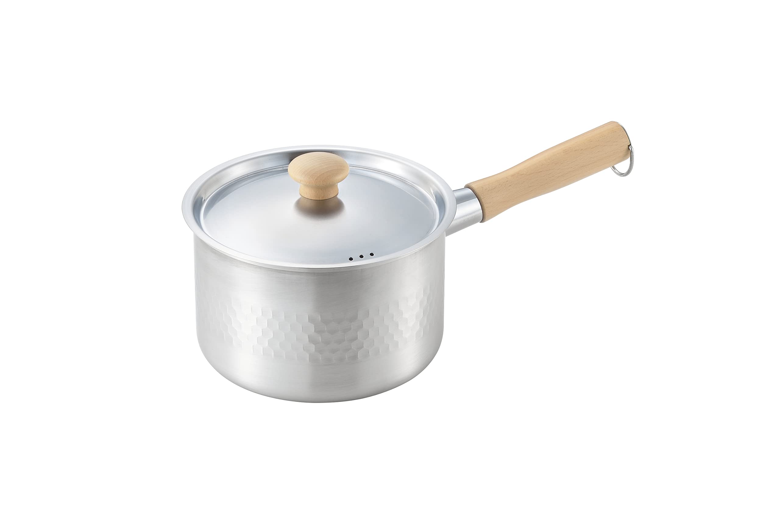 

Maruyama Giken SOUEN Stainless Steel Deep Induction and Gas Stove Hammered Made in Triple-Layer Saucepan, 18cm, 3.0L, SS-205, Compatible, Finish,