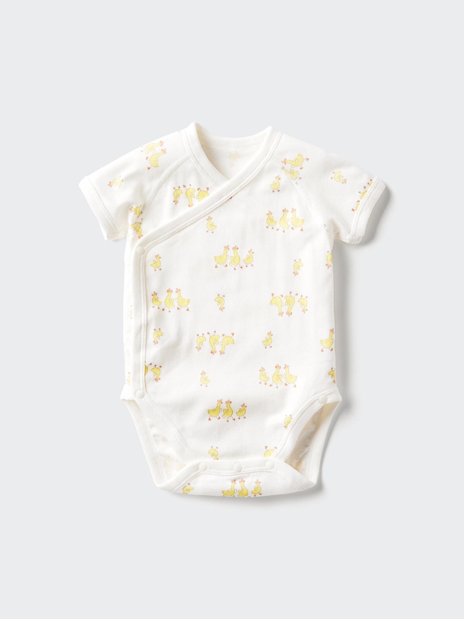 Uniqlo Bn Bodysuit  Short Sleeve Print 01 OFF WHITE/BABY 60