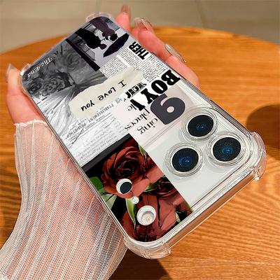 Retro Collage Style Phone Case For iPhone 17 Pro Max Coque iPhone 16 15 14 13 Pro Max 11 Shockproof Clear Soft Silicone Cover