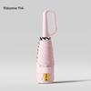New Macaron Color Five-Fold Ultra-Light Sun Protection Compact Mini Umbrella with Buckle Handle