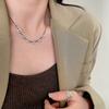 Korean Style S925 Sterling Silver Pig Nose Diamond Necklace for Women - Light Luxury, Versatile High-End Clavicle Chain Jewelry