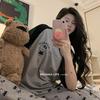 Summer Sweet Korean Style Pink Milk Silk Ribbed Camisole Pajamas for Women
