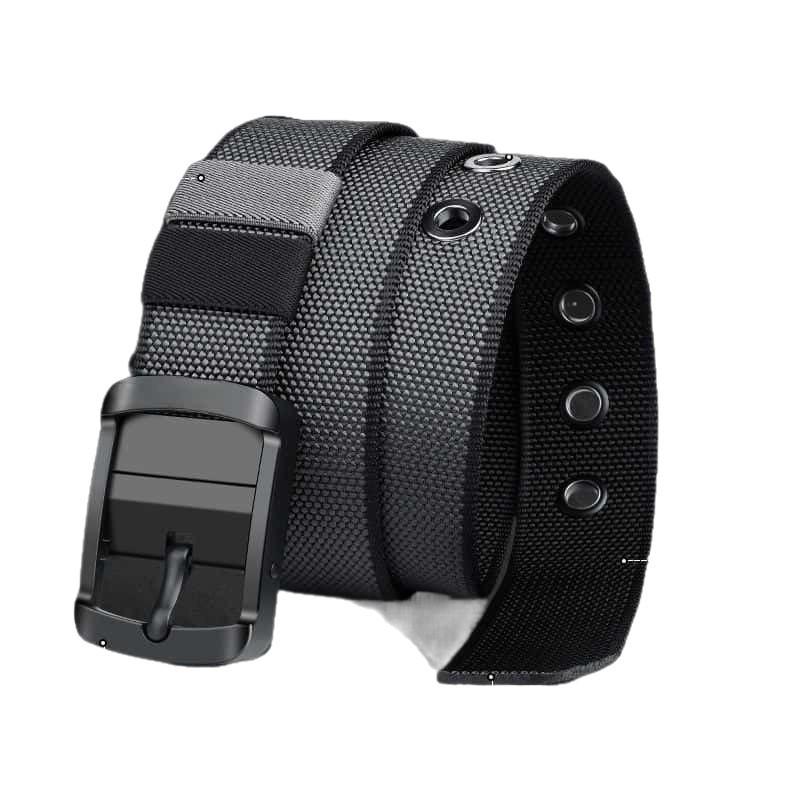 Men's Cross-Border Rotating Buckle Alloy Canvas Belt: Fashionable, Versatile, Double-Sided Wearable