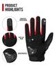 Motorcycle Gloves, For Spring and Summer, Breathable, Carbon Fiber, Leather, Mesh Gloves, For Motorcycles,