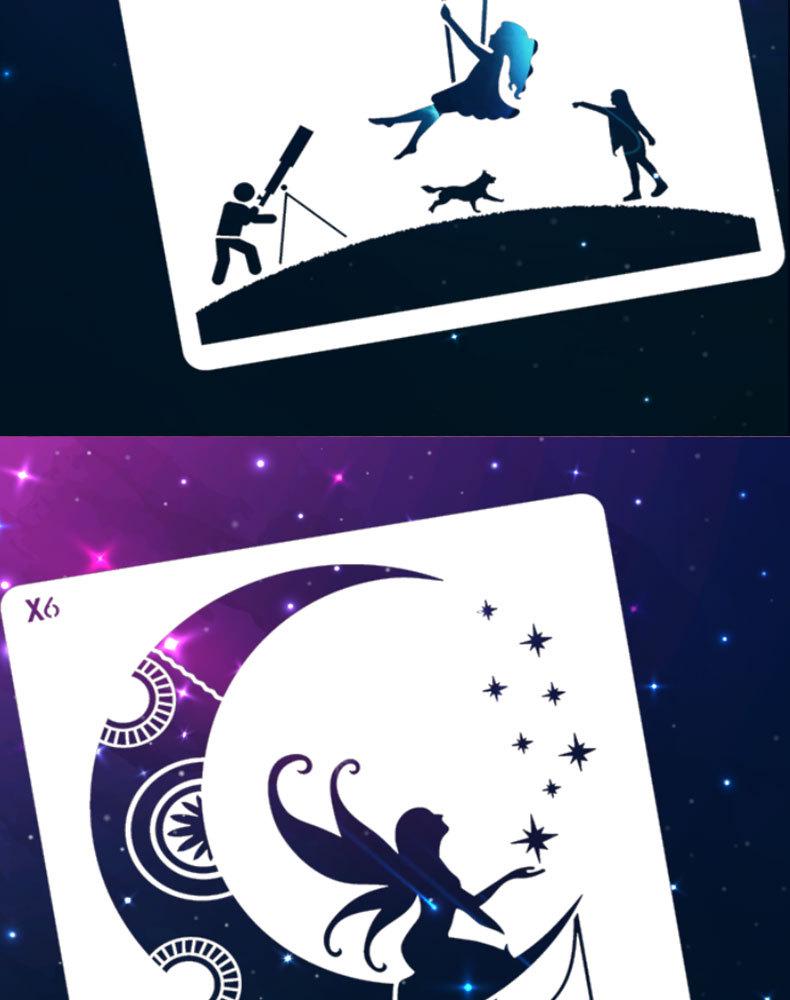 Cross-Border Romantic Starry Sky Painting Template: DIY Wall Art Tracing Board