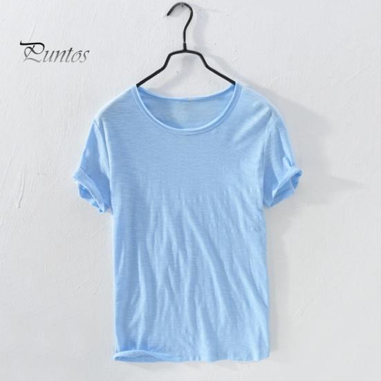 Summer Men T-shirt Round Neck Quick-drying Pure Color Thin Short Sleeve Loose Pullover Casual Streetwear Daily Wear Sport Top