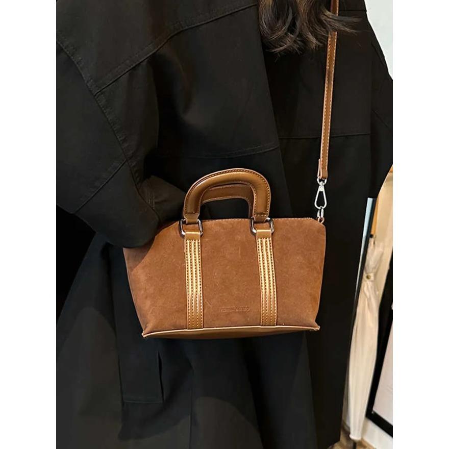 Frosted Retro Tote Small Bag Women Autumn Winter New Pillow Bags High-end Textured Lady Commuter Crossbody Bags