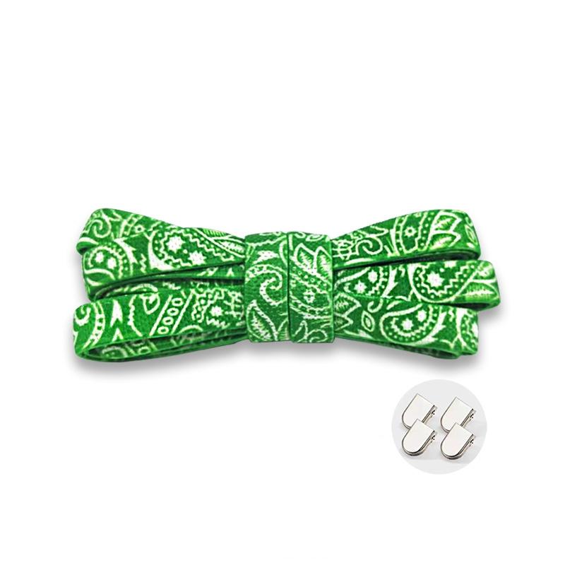 New Cashew Flower Elastic Laces Sneakers Kids Adult 8MM Flat Shoelace Without Ties AF1/AJ No Tie Shoelaces for Shoes Accessories