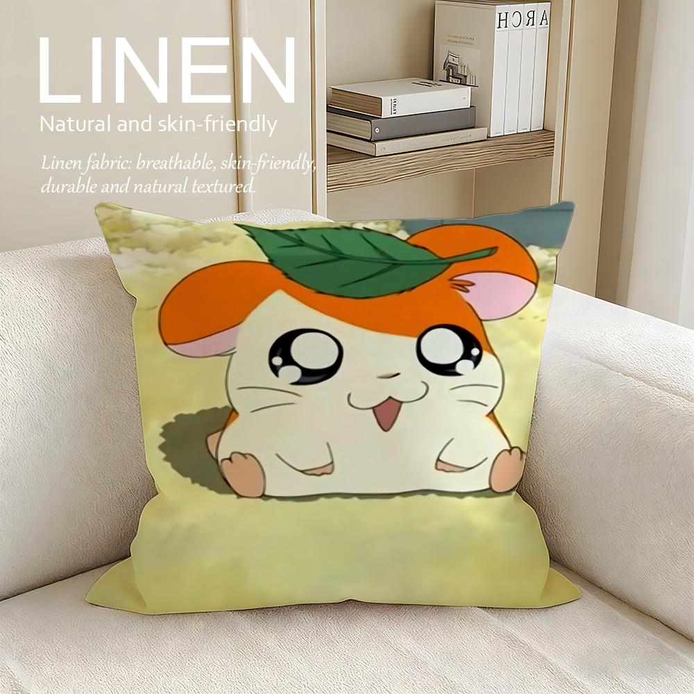 Cute Hamtaro Cushion Cover Pillowcase Set Pcs x x Breathable Washable Sofa Cushion Cover