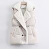 Autumn and winter Internet celebrities Korean version loose and thin fashion versatile fur integrated lapel vest women
