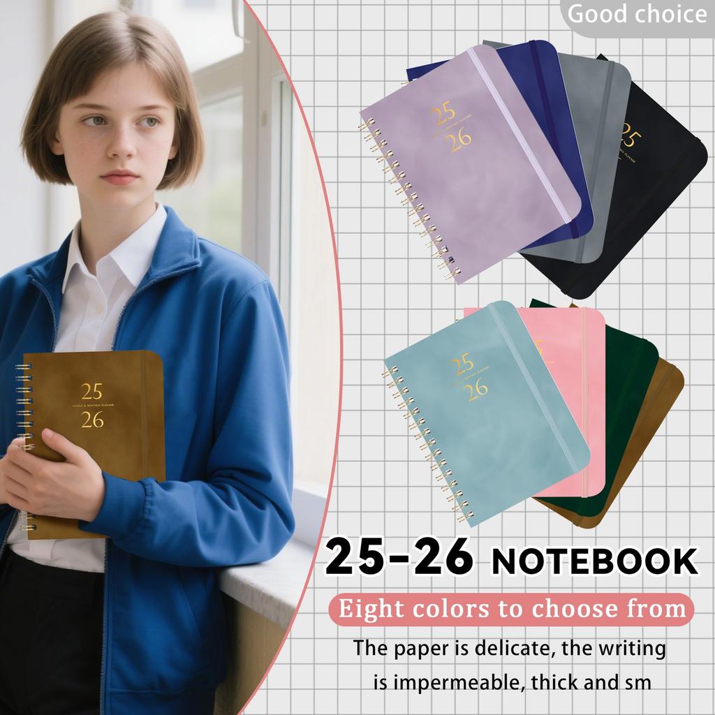 Daily Planner, Hard Cover Calendar Planner With Tabs, Annotated Pages For Student Teachers Academic Weekly And Monthly School Org