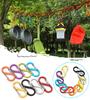 5Pcs Stainless Steel S Type Carabiner with Lock Mini Keychain Hook Anti-Theft Outdoor Camping Backpack Buckle Key-Lock Tool
