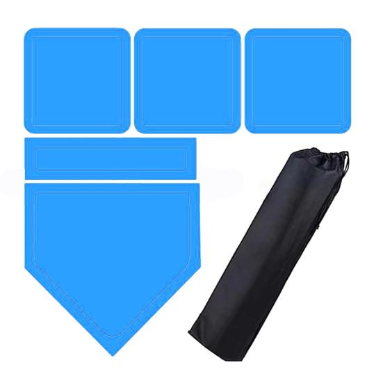 5Pcs/Set Baseball Base Throw Down Rubber Bases with Home Plate for Baseball Softball